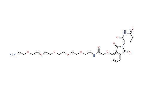 CAS No. 1957236-24-6, N-[2-[2-[2-[2-[2-(2-aminoethoxy)ethoxy]ethoxy]ethoxy]ethoxy]ethyl]-2-[2-(2,6-dioxo-3-piperidyl)-1,3-dioxo-isoindolin-4-yl]oxy-acetamide