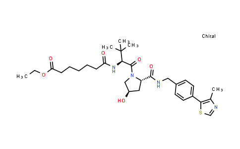 MC855060 | 2412055-52-6 | ethyl 7-[[(1S)-1-[(2S,4R)-4-hydroxy-2-[[4-(4-methylthiazol-5-yl)phenyl]methylcarbamoyl]pyrrolidine-1-carbonyl]-2,2-dimethyl-propyl]amino]-7-oxo-heptanoate