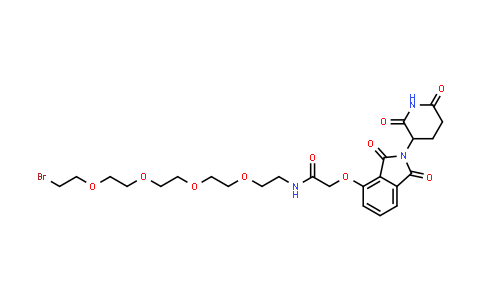 MC855113 | 2940934-56-3 | N-[2-[2-[2-[2-(2-bromoethoxy)ethoxy]ethoxy]ethoxy]ethyl]-2-[2-(2,6-dioxo-3-piperidyl)-1,3-dioxo-isoindolin-4-yl]oxy-acetamide