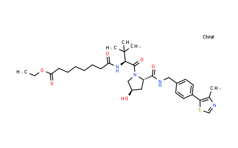 2380273-57-2 | ethyl 8-[[(1S)-1-[(2S,4R)-4-hydroxy-2-[[4-(4-methylthiazol-5-yl)phenyl]methylcarbamoyl]pyrrolidine-1-carbonyl]-2,2-dimethyl-propyl]amino]-8-oxo-octanoate