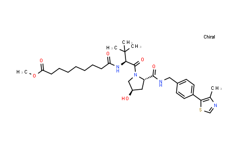 2412055-55-9 | methyl 9-[[(1S)-1-[(2S,4R)-4-hydroxy-2-[[4-(4-methylthiazol-5-yl)phenyl]methylcarbamoyl]pyrrolidine-1-carbonyl]-2,2-dimethyl-propyl]amino]-9-oxo-nonanoate