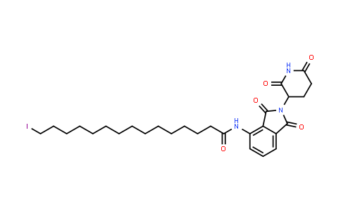 MC855164 | 2703834-58-4 | N-[2-(2,6-dioxo-3-piperidyl)-1,3-dioxo-isoindolin-4-yl]-15-iodo-pentadecanamide