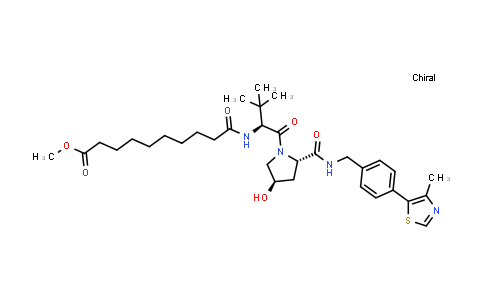 2773460-88-9 | methyl 10-[[(1S)-1-[(2S,4R)-4-hydroxy-2-[[4-(4-methylthiazol-5-yl)phenyl]methylcarbamoyl]pyrrolidine-1-carbonyl]-2,2-dimethyl-propyl]amino]-10-oxo-decanoate