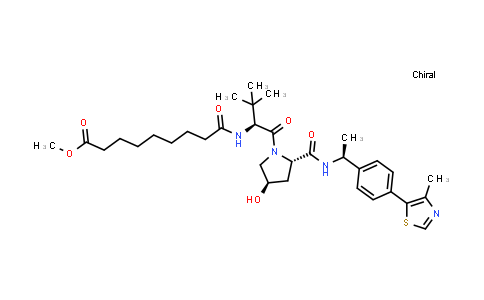 2380273-41-4 | methyl 9-[[(1S)-1-[(2S,4R)-4-hydroxy-2-[[(1S)-1-[4-(4-methylthiazol-5-yl)phenyl]ethyl]carbamoyl]pyrrolidine-1-carbonyl]-2,2-dimethyl-propyl]amino]-9-oxo-nonanoate