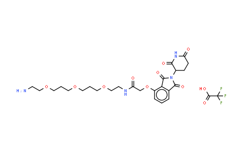 2435572-49-7 | N-[2-[3-[3-(2-aminoethoxy)propoxy]propoxy]ethyl]-2-[2-(2,6-dioxo-3-piperidyl)-1,3-dioxo-isoindolin-4-yl]oxy-acetamide;2,2,2-trifluoroacetic acid