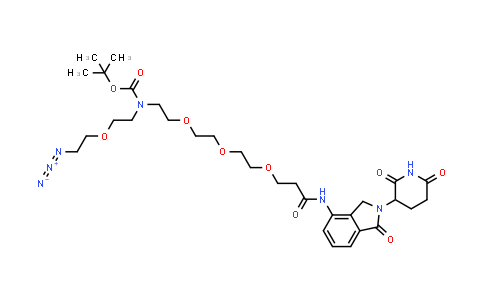 2415736-89-7 | tert-butyl N-[2-(2-azidoethoxy)ethyl]-N-[2-[2-[2-[3-[[2-(2,6-dioxo-3-piperidyl)-1-oxo-isoindolin-4-yl]amino]-3-oxo-propoxy]ethoxy]ethoxy]ethyl]carbamate