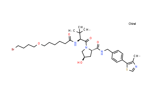 MC855355 | 2361118-55-8 | (2S,4R)-1-[(2S)-2-[6-(4-bromobutoxy)hexanoylamino]-3,3-dimethyl-butanoyl]-4-hydroxy-N-[[4-(4-methylthiazol-5-yl)phenyl]methyl]pyrrolidine-2-carboxamide
