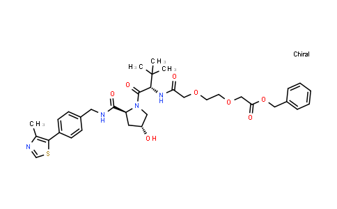 MC855356 | 2412055-58-2 | benzyl 2-[2-[2-[[(1S)-1-[(2S,4R)-4-hydroxy-2-[[4-(4-methylthiazol-5-yl)phenyl]methylcarbamoyl]pyrrolidine-1-carbonyl]-2,2-dimethyl-propyl]amino]-2-oxo-ethoxy]ethoxy]acetate