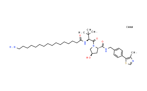 MC855363 | 2451247-95-1 | (2S,4R)-1-[(2S)-2-(16-aminohexadecanoylamino)-3,3-dimethyl-butanoyl]-4-hydroxy-N-[[4-(4-methylthiazol-5-yl)phenyl]methyl]pyrrolidine-2-carboxamide