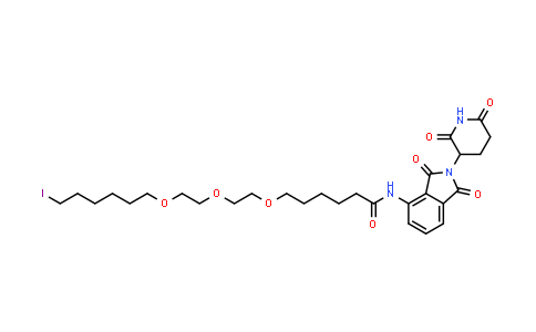 MC855368 | 1835705-70-8 | N-[2-(2,6-dioxo-3-piperidyl)-1,3-dioxo-isoindolin-4-yl]-6-[2-[2-(6-iodohexoxy)ethoxy]ethoxy]hexanamide