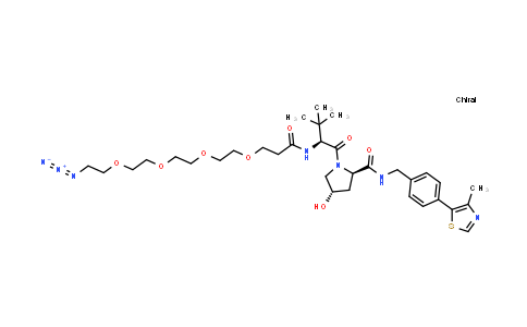 DY855403 | 2767218-70-0 | (2R,4S)-1-[(2S)-2-[3-[2-[2-[2-(2-azidoethoxy)ethoxy]ethoxy]ethoxy]propanoylamino]-3,3-dimethyl-butanoyl]-4-hydroxy-N-[[4-(4-methylthiazol-5-yl)phenyl]methyl]pyrrolidine-2-carboxamide
