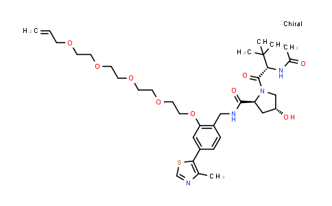 DY855408 | 2306193-55-3 | (2S,4R)-1-[(2S)-2-acetamido-3,3-dimethyl-butanoyl]-N-[[2-[2-[2-[2-(2-allyloxyethoxy)ethoxy]ethoxy]ethoxy]-4-(4-methylthiazol-5-yl)phenyl]methyl]-4-hydroxy-pyrrolidine-2-carboxamide