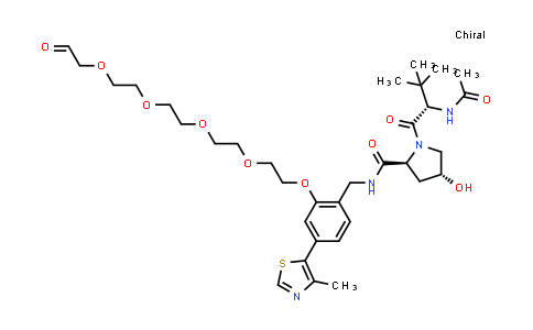 DY855410 | 2330788-52-6 | (2S,4R)-1-[(2S)-2-acetamido-3,3-dimethyl-butanoyl]-4-hydroxy-N-[[4-(4-methylthiazol-5-yl)-2-[2-[2-[2-[2-(2-oxoethoxy)ethoxy]ethoxy]ethoxy]ethoxy]phenyl]methyl]pyrrolidine-2-carboxamide