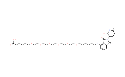 CAS No. 2375774-75-5, 6-[2-[2-[2-[2-[2-[6-[[2-(2,6-dioxo-3-piperidyl)-1,3-dioxo-isoindolin-4-yl]amino]hexoxy]ethoxy]ethoxy]ethoxy]ethoxy]ethoxy]hexanoic acid