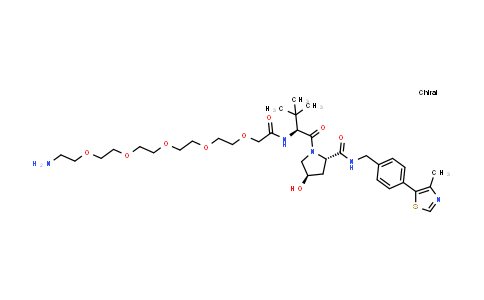 DY855415 | 2377275-22-2 | (2S,4R)-1-[(2S)-2-[[2-[2-[2-[2-[2-(2-aminoethoxy)ethoxy]ethoxy]ethoxy]ethoxy]acetyl]amino]-3,3-dimethyl-butanoyl]-4-hydroxy-N-[[4-(4-methylthiazol-5-yl)phenyl]methyl]pyrrolidine-2-carboxamide
