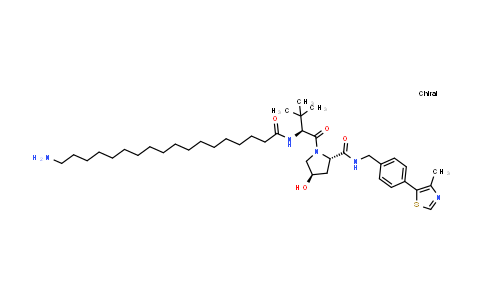 DY855424 | 2451247-97-3 | (2S,4R)-1-[(2S)-2-(18-aminooctadecanoylamino)-3,3-dimethyl-butanoyl]-4-hydroxy-N-[[4-(4-methylthiazol-5-yl)phenyl]methyl]pyrrolidine-2-carboxamide
