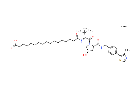 CAS No. 2682112-88-3, 17-[[(1S)-1-[(2S,4R)-4-hydroxy-2-[[4-(4-methylthiazol-5-yl)phenyl]methylcarbamoyl]pyrrolidine-1-carbonyl]-2,2-dimethyl-propyl]amino]-17-oxo-heptadecanoic acid
