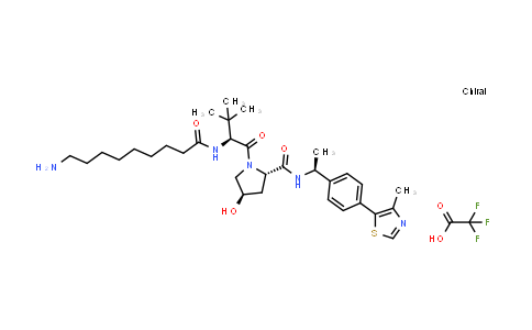 DY855427 | 2940857-41-8 | (2S,4R)-1-[(2S)-2-(9-aminononanoylamino)-3,3-dimethyl-butanoyl]-4-hydroxy-N-[(1S)-1-[4-(4-methylthiazol-5-yl)phenyl]ethyl]pyrrolidine-2-carboxamide;2,2,2-trifluoroacetic acid