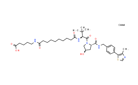 CAS No. 2376050-08-5, 5-[[10-[[(1S)-1-[(2S,4R)-4-hydroxy-2-[[4-(4-methylthiazol-5-yl)phenyl]methylcarbamoyl]pyrrolidine-1-carbonyl]-2,2-dimethyl-propyl]amino]-10-oxo-decanoyl]amino]pentanoic acid