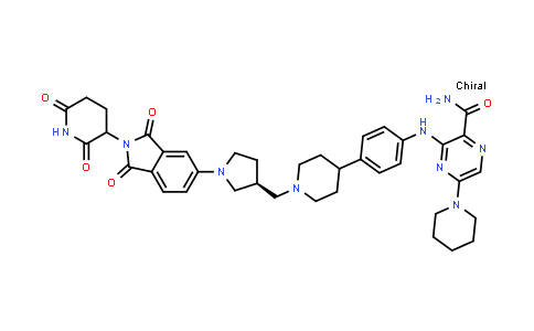 CAS No. 2416131-46-7, 3-[4-[1-[[(3S)-1-[2-(2,6-dioxo-3-piperidyl)-1,3-dioxo-isoindolin-5-yl]pyrrolidin-3-yl]methyl]-4-piperidyl]anilino]-5-(1-piperidyl)pyrazine-2-carboxamide