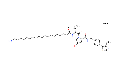 CAS No. 2451247-98-4, (2S,4R)-1-[(2S)-2-(19-aminononadecanoylamino)-3,3-dimethyl-butanoyl]-4-hydroxy-N-[[4-(4-methylthiazol-5-yl)phenyl]methyl]pyrrolidine-2-carboxamide