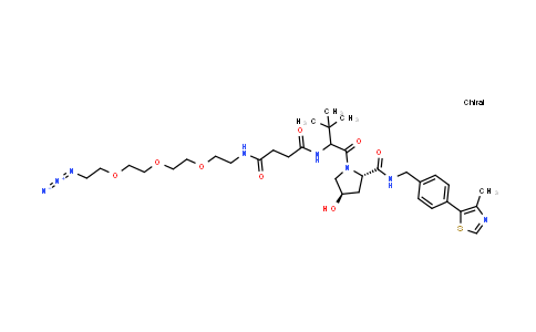 CAS No. 2369022-73-9, N-[2-[2-[2-(2-azidoethoxy)ethoxy]ethoxy]ethyl]-N'-[1-[(2S,4R)-4-hydroxy-2-[[4-(4-methylthiazol-5-yl)phenyl]methylcarbamoyl]pyrrolidine-1-carbonyl]-2,2-dimethyl-propyl]butanediamide