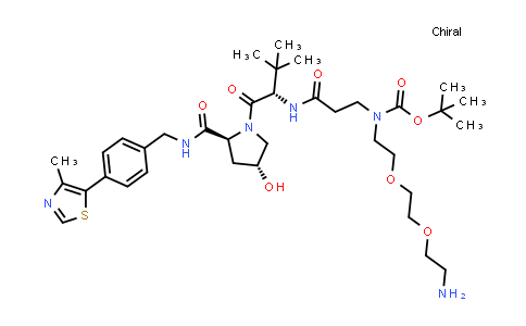 2415737-93-6 | tert-butyl N-[2-[2-(2-aminoethoxy)ethoxy]ethyl]-N-[3-[[(1S)-1-[(2S,4R)-4-hydroxy-2-[[4-(4-methylthiazol-5-yl)phenyl]methylcarbamoyl]pyrrolidine-1-carbonyl]-2,2-dimethyl-propyl]amino]-3-oxo-propyl]carbamate