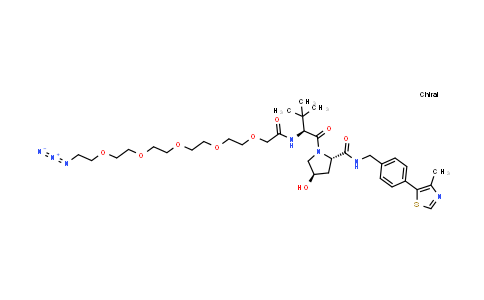 CAS No. 2766352-74-1, (2S,4R)-1-[(2S)-2-[[2-[2-[2-[2-[2-(2-azidoethoxy)ethoxy]ethoxy]ethoxy]ethoxy]acetyl]amino]-3,3-dimethyl-butanoyl]-4-hydroxy-N-[[4-(4-methylthiazol-5-yl)phenyl]methyl]pyrrolidine-2-carboxamide