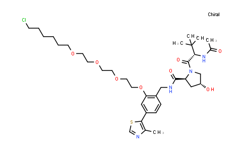 CAS No. 2365478-56-2, (2S,4R)-1-[(2S)-2-acetamido-3,3-dimethyl-butanoyl]-N-[[2-[2-[2-[2-(6-chlorohexoxy)ethoxy]ethoxy]ethoxy]-4-(4-methylthiazol-5-yl)phenyl]methyl]-4-hydroxy-pyrrolidine-2-carboxamide