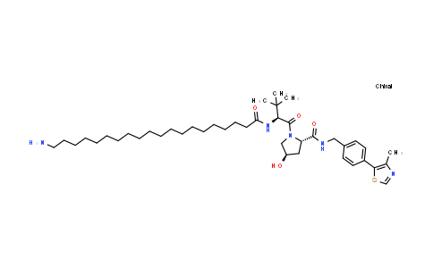CAS No. 2451247-99-5, (2S,4R)-1-[(2S)-2-(20-aminoicosanoylamino)-3,3-dimethyl-butanoyl]-4-hydroxy-N-[[4-(4-methylthiazol-5-yl)phenyl]methyl]pyrrolidine-2-carboxamide