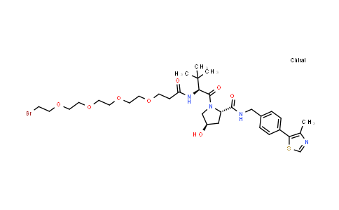 CAS No. 2940873-71-0, (2S,4R)-1-[(2S)-2-[3-[2-[2-[2-(2-bromoethoxy)ethoxy]ethoxy]ethoxy]propanoylamino]-3,3-dimethyl-butanoyl]-4-hydroxy-N-[[4-(4-methylthiazol-5-yl)phenyl]methyl]pyrrolidine-2-carboxamide