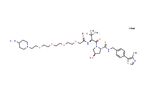 CAS No. 2716125-11-8, (2S,4R)-1-[(2S)-2-[[2-[2-[2-[2-[2-(4-amino-1-piperidyl)ethoxy]ethoxy]ethoxy]ethoxy]acetyl]amino]-3,3-dimethyl-butanoyl]-4-hydroxy-N-[[4-(4-methylthiazol-5-yl)phenyl]methyl]pyrrolidine-2-carboxamide