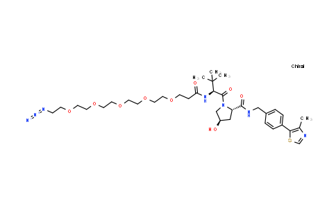 DY855482 | 2412055-42-4 | (2S,4R)-1-[(2S)-2-[3-[2-[2-[2-[2-(2-azidoethoxy)ethoxy]ethoxy]ethoxy]ethoxy]propanoylamino]-3,3-dimethyl-butanoyl]-4-hydroxy-N-[[4-(4-methylthiazol-5-yl)phenyl]methyl]pyrrolidine-2-carboxamide