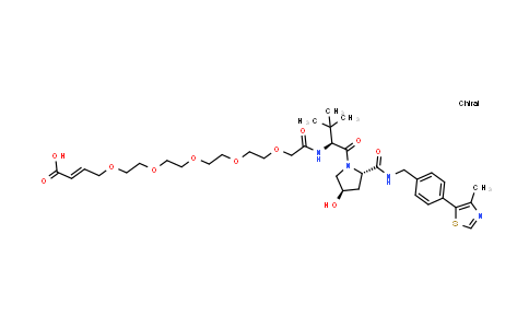 CAS No. 2378260-44-5, (E)-4-[2-[2-[2-[2-[2-[[(1S)-1-[(2S,4R)-4-hydroxy-2-[[4-(4-methylthiazol-5-yl)phenyl]methylcarbamoyl]pyrrolidine-1-carbonyl]-2,2-dimethyl-propyl]amino]-2-oxo-ethoxy]ethoxy]ethoxy]ethoxy]ethoxy]but-2-enoic acid