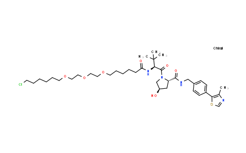 DY855487 | 1835705-55-9 | (2S,4R)-1-[(2S)-2-[6-[2-[2-(6-chlorohexoxy)ethoxy]ethoxy]hexanoylamino]-3,3-dimethyl-butanoyl]-4-hydroxy-N-[[4-(4-methylthiazol-5-yl)phenyl]methyl]pyrrolidine-2-carboxamide