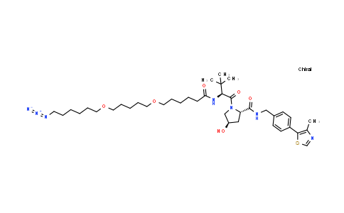 DY855494 | 2421187-95-1 | (2S,4R)-1-[(2S)-2-[6-[5-(6-azidohexoxy)pentoxy]hexanoylamino]-3,3-dimethyl-butanoyl]-4-hydroxy-N-[[4-(4-methylthiazol-5-yl)phenyl]methyl]pyrrolidine-2-carboxamide