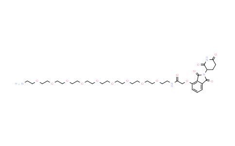CAS No. 1957236-28-0, N-[2-[2-[2-[2-[2-[2-[2-[2-[2-(2-aminoethoxy)ethoxy]ethoxy]ethoxy]ethoxy]ethoxy]ethoxy]ethoxy]ethoxy]ethyl]-2-[2-(2,6-dioxo-3-piperidyl)-1,3-dioxo-isoindolin-4-yl]oxy-acetamide
