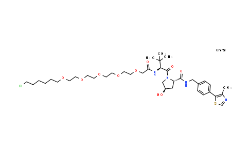CAS No. 1799506-06-1, (2S,4R)-1-[(2S)-2-[[2-[2-[2-[2-[2-(6-chlorohexoxy)ethoxy]ethoxy]ethoxy]ethoxy]acetyl]amino]-3,3-dimethyl-butanoyl]-4-hydroxy-N-[[4-(4-methylthiazol-5-yl)phenyl]methyl]pyrrolidine-2-carboxamide