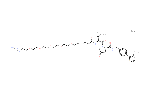 CAS No. 2767219-19-0, (2R,4S)-1-[(2S)-2-[3-[2-[2-[2-[2-[2-(2-azidoethoxy)ethoxy]ethoxy]ethoxy]ethoxy]ethoxy]propanoylamino]-3,3-dimethyl-butanoyl]-4-hydroxy-N-[[4-(4-methylthiazol-5-yl)phenyl]methyl]pyrrolidine-2-carboxamide