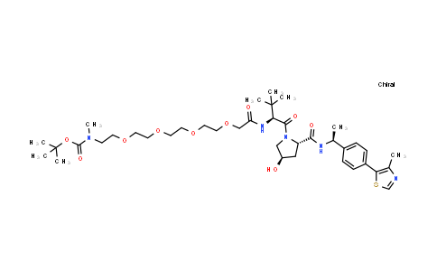 CAS No. 2378259-28-8, tert-butyl N-[2-[2-[2-[2-[2-[[(1S)-1-[(2S,4R)-4-hydroxy-2-[[(1S)-1-[4-(4-methylthiazol-5-yl)phenyl]ethyl]carbamoyl]pyrrolidine-1-carbonyl]-2,2-dimethyl-propyl]amino]-2-oxo-ethoxy]ethoxy]ethoxy]ethoxy]ethyl]-N-methyl-carbamate