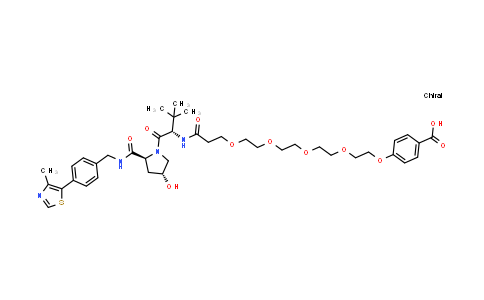 CAS No. 2688100-43-6, 4-[2-[2-[2-[2-[3-[[(1S)-1-[(2S,4R)-4-hydroxy-2-[[4-(4-methylthiazol-5-yl)phenyl]methylcarbamoyl]pyrrolidine-1-carbonyl]-2,2-dimethyl-propyl]amino]-3-oxo-propoxy]ethoxy]ethoxy]ethoxy]ethoxy]benzoic acid