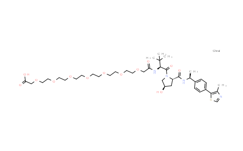 CAS No. 2250056-15-4, 2-[2-[2-[2-[2-[2-[2-[2-[[(1S)-1-[(2S,4R)-4-hydroxy-2-[[(1S)-1-[4-(4-methylthiazol-5-yl)phenyl]ethyl]carbamoyl]pyrrolidine-1-carbonyl]-2,2-dimethyl-propyl]amino]-2-oxo-ethoxy]ethoxy]ethoxy]ethoxy]ethoxy]ethoxy]ethoxy]acetic acid
