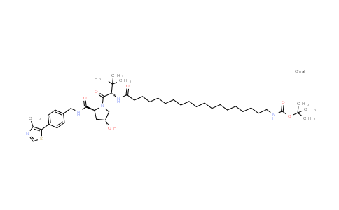 CAS No. 2451247-88-2, tert-butyl N-[19-[[(1S)-1-[(2S,4R)-4-hydroxy-2-[[4-(4-methylthiazol-5-yl)phenyl]methylcarbamoyl]pyrrolidine-1-carbonyl]-2,2-dimethyl-propyl]amino]-19-oxo-nonadecyl]carbamate