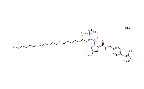 DY855584 | 1835705-62-8 | (2S,4R)-4-hydroxy-1-[(2S)-2-[6-[5-(6-iodohexoxy)pentoxy]hexanoylamino]-3,3-dimethyl-butanoyl]-N-[[4-(4-methylthiazol-5-yl)phenyl]methyl]pyrrolidine-2-carboxamide