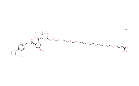 DY855596 | 2428400-60-4 | 4-[2-[2-[2-[2-[2-[2-[2-[2-[[(1S)-1-[(2S,4R)-4-hydroxy-2-[[4-(4-methylthiazol-5-yl)phenyl]methylcarbamoyl]pyrrolidine-1-carbonyl]-2,2-dimethyl-propyl]amino]-2-oxo-ethoxy]ethoxy]ethoxy]ethoxy]ethoxy]ethoxy]ethoxy]ethoxy]butanoic acid