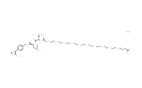 CAS No. 2428400-62-6, 4-[2-[2-[2-[2-[2-[2-[2-[2-[2-[2-[[(1S)-1-[(2S,4R)-4-hydroxy-2-[[4-(4-methylthiazol-5-yl)phenyl]methylcarbamoyl]pyrrolidine-1-carbonyl]-2,2-dimethyl-propyl]amino]-2-oxo-ethoxy]ethoxy]ethoxy]ethoxy]ethoxy]ethoxy]ethoxy]ethoxy]ethoxy]ethoxy]butanoic acid