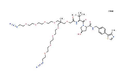 CAS No. 2719051-83-7, (2S,4R)-1-[(2S)-2-[[2-[3-[2-[2-[2-(2-azidoethoxy)ethoxy]ethoxy]ethoxy]-2-[2-[2-[2-(2-azidoethoxy)ethoxy]ethoxy]ethoxymethyl]-2-methyl-propoxy]acetyl]amino]-3,3-dimethyl-butanoyl]-4-hydroxy-N-[[4-(4-methylthiazol-5-yl)phenyl]methyl]pyrrolidine-2-carboxamide
