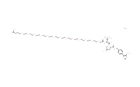 DY855618 | 2428400-65-9 | 4-[2-[2-[2-[2-[2-[2-[2-[2-[2-[2-[2-[2-[2-[[(1S)-1-[(2S,4R)-4-hydroxy-2-[[4-(4-methylthiazol-5-yl)phenyl]methylcarbamoyl]pyrrolidine-1-carbonyl]-2,2-dimethyl-propyl]amino]-2-oxo-ethoxy]ethoxy]ethoxy]ethoxy]ethoxy]ethoxy]ethoxy]ethoxy]ethoxy]ethoxy]ethoxy]ethoxy]ethoxy]butanoic acid