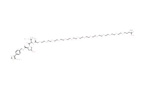 CAS No. 2428400-66-0, 4-[2-[2-[2-[2-[2-[2-[2-[2-[2-[2-[2-[2-[2-[2-[[(1S)-1-[(2S,4R)-4-hydroxy-2-[[4-(4-methylthiazol-5-yl)phenyl]methylcarbamoyl]pyrrolidine-1-carbonyl]-2,2-dimethyl-propyl]amino]-2-oxo-ethoxy]ethoxy]ethoxy]ethoxy]ethoxy]ethoxy]ethoxy]ethoxy]ethoxy]ethoxy]ethoxy]ethoxy]ethoxy]ethoxy]butanoic acid