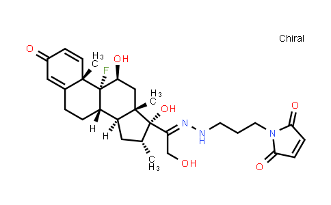 DY855643 | 1618096-56-2 | 1-[3-[2-[1-[(8S,9R,10S,11S,13S,14S,16R,17R)-9-fluoro-11,17-dihydroxy-10,13,16-trimethyl-3-oxo-6,7,8,11,12,14,15,16-octahydrocyclopenta[a]phenanthren-17-yl]-2-hydroxy-ethylidene]hydrazino]propyl]pyrrole-2,5-dione